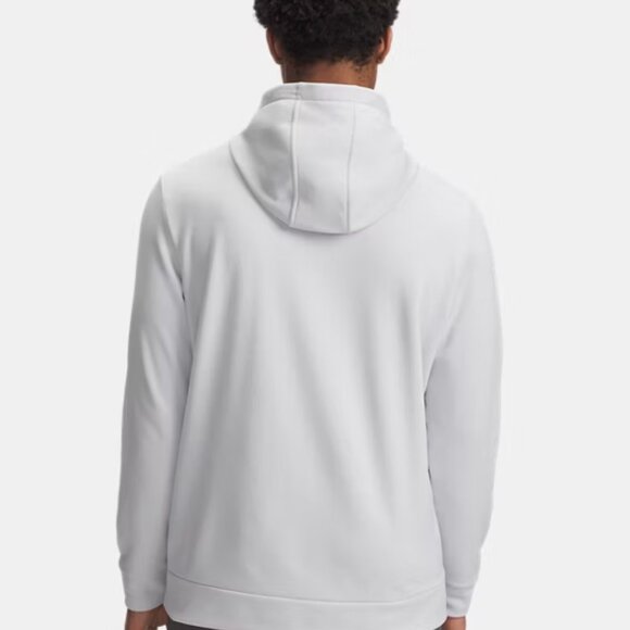 BNWT Men's Under Armour, Armour Fleece® Hoodie Big Logo, Halo Gray / Steel, XL - Picture 2 of 4